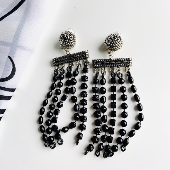 Vintage West Germany funky dangle clip earrings - Picture 1 of 6